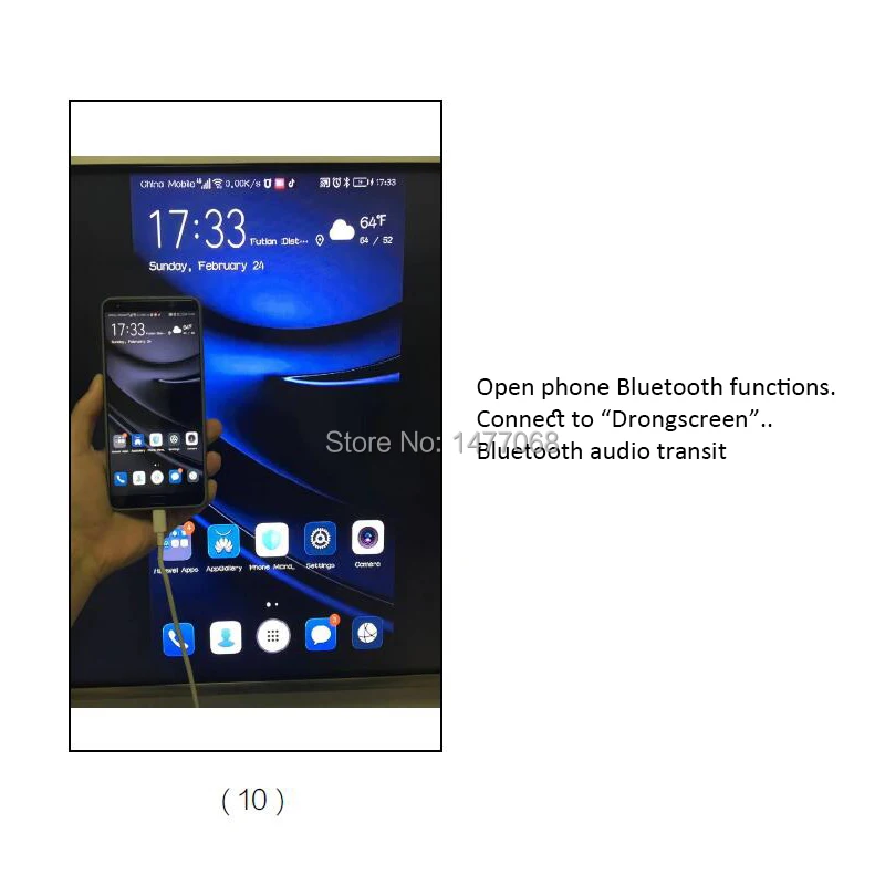 PHYEE Mirrorlink Android iOS ТВ коробка экран зеркальное отображение адаптер MLC530 подключи и играй Bluetooth USB HDMI CVBS для монитора проектора