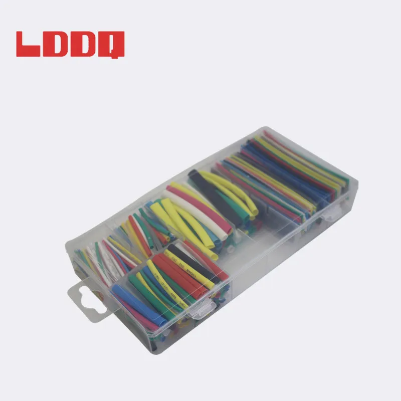 Комплект термоусадочных трубок LDDQ 385 шт. с коробкой изоляционные термоусадочные
