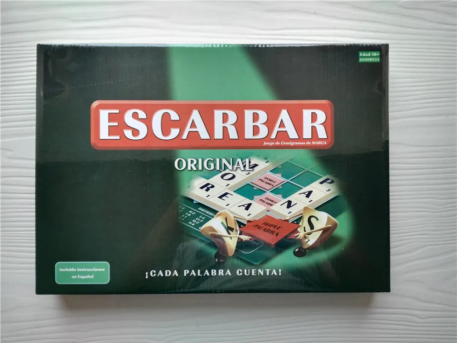 Scrabble Spanish 6 моделей Английский Французский Испанский Эрудит игры детские кроссворды детская доска орфография Настольная Игра Пазл учебное средство слова - Цвет: Scrabble Spanish