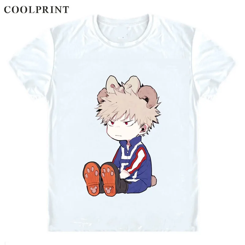 Bakugou Katsuki футболка Boku no Hero Academy My Hero Academy Мужская Повседневная футболка премиум-класса футболка с короткими рукавами и принтом