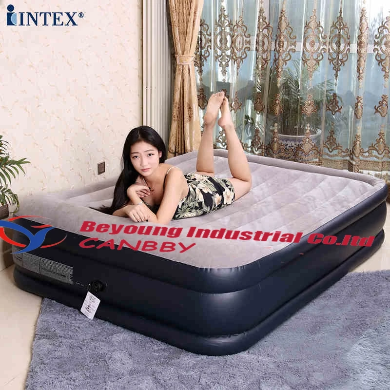 Intex Надувная надувная кровать, водонепроницаемый тип, надувная Флокированная кровать для взрослых