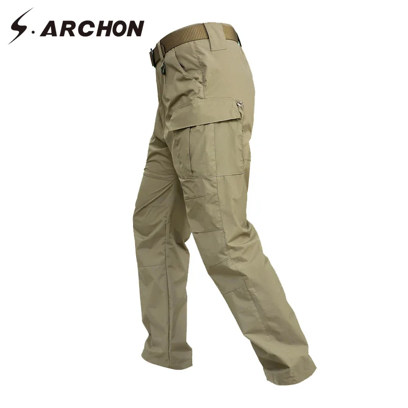 Мужские легкие водонепроницаемые брюки S.ARCHON повседневные эластичные дышащие