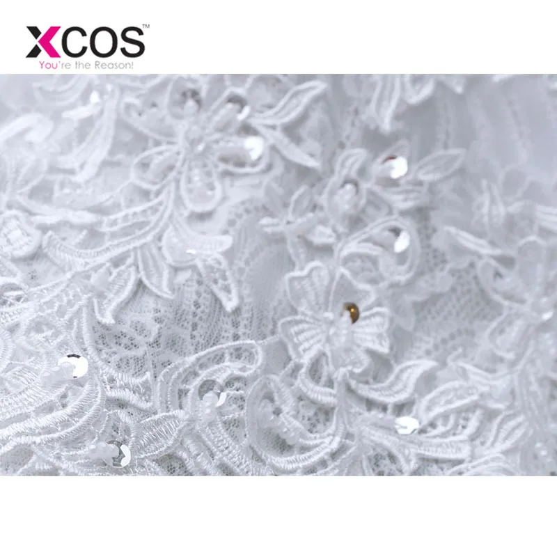 XCOS сексуальное Белое свадебное платье-Русалка 2018 настоящая цена кружевное