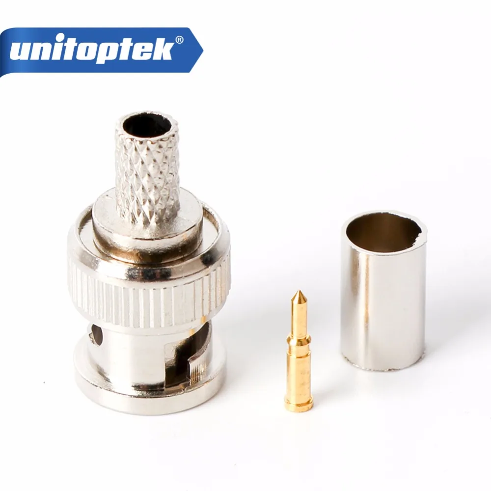 10 шт./лот обжимной на BNC штекер RG59 коаксиальный разъем адаптера Мужской из 3