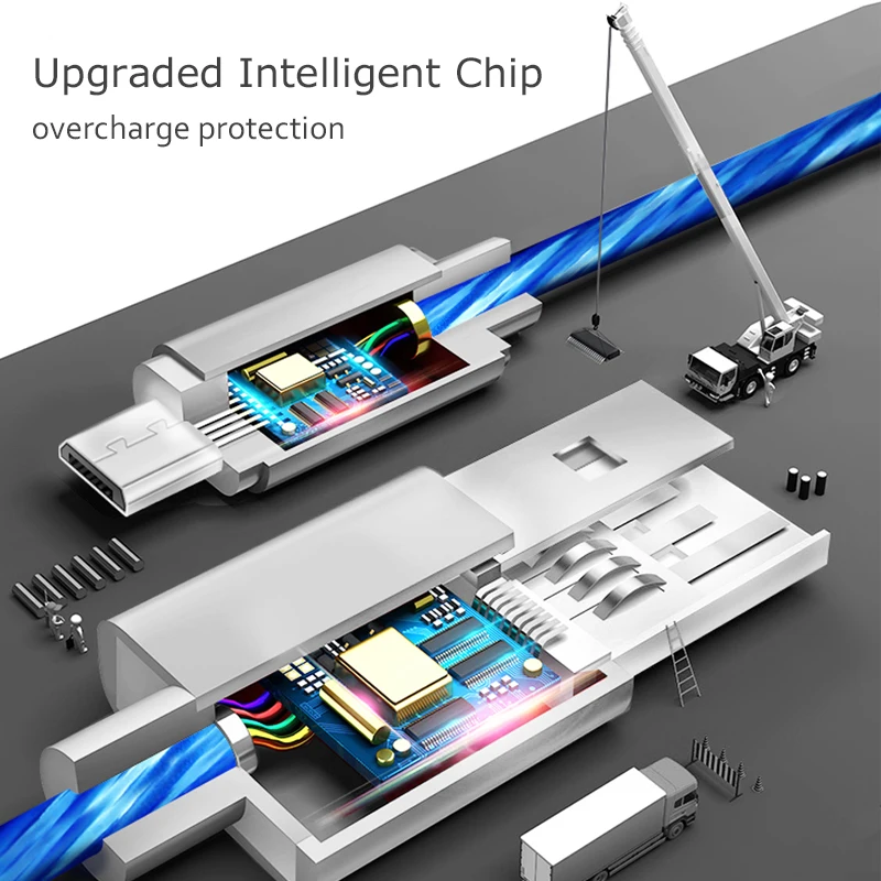 Rosinop 2.4A ночник Быстрая зарядка кабель USB Type C для xiaomi cabel зарядное устройство iphone