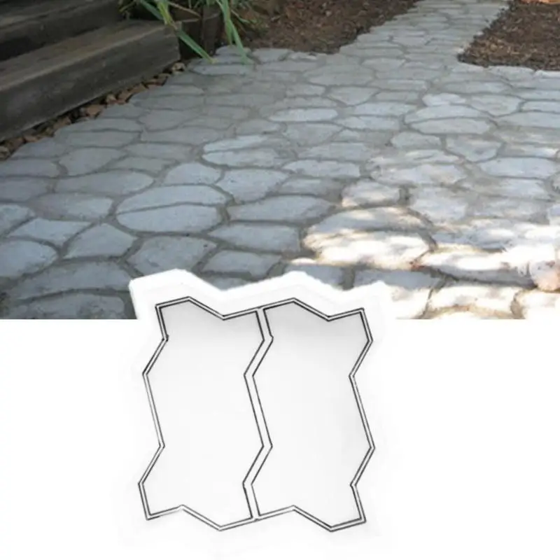 

DIY Paving Mould Home Garden Floor Road Concrete Stepping Driveway Stone Path Mold Patio Maker White Plastic Making