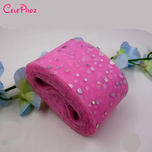 Light Pink 5 см Блестящие Блестки Тюль сетчатая лента 25 ярдов DIY заколки для волос Головные уборы ремесла материал Свадьба День Рождения украшения поставки - Цвет: Light Pink