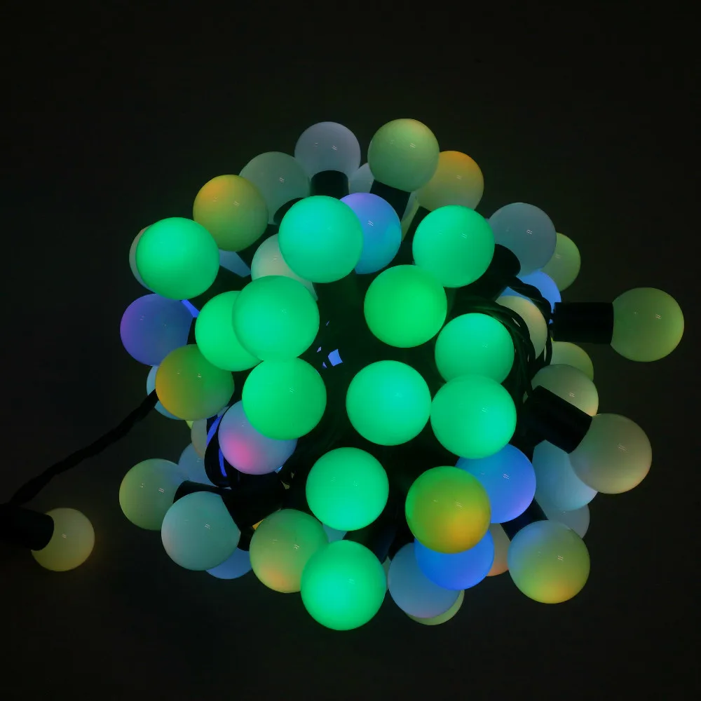 Светодиодный RGB Праздничный Рождественский свет Тип шара 10 м 100 светодиодный