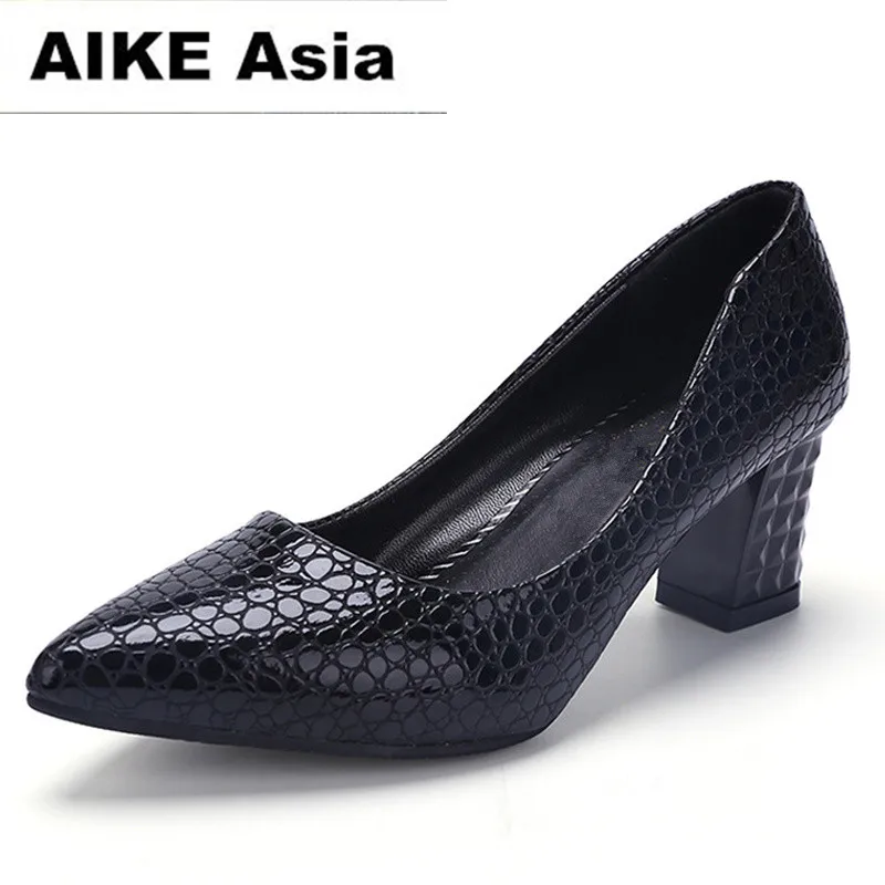 2018 женские туфли-лодочки с ремешком на щиколотке толстом каблуке женская обувь