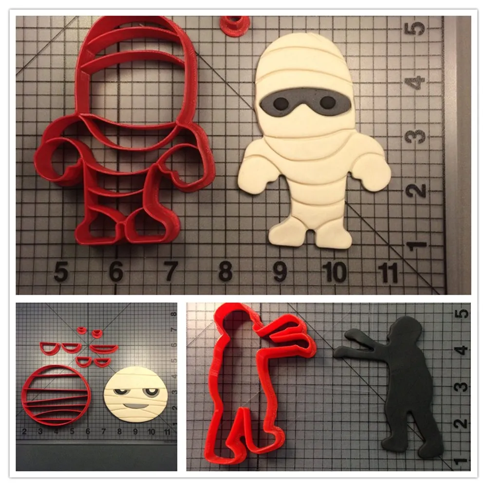 Mummy серии формочки для печенья на заказ 3D печатные помадки кекс Топ формочки для печенья набор Инструменты для торта кухня Аксессуары