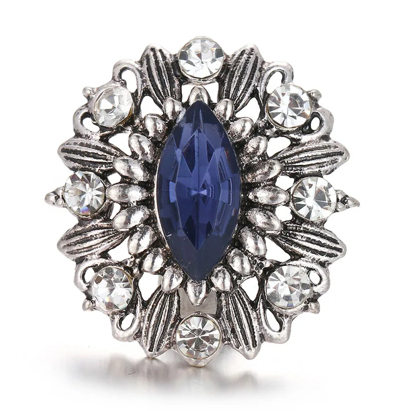 KZ1685 новый красивый горный хрусталь Красочные Овальные цветы металлические 18 мм