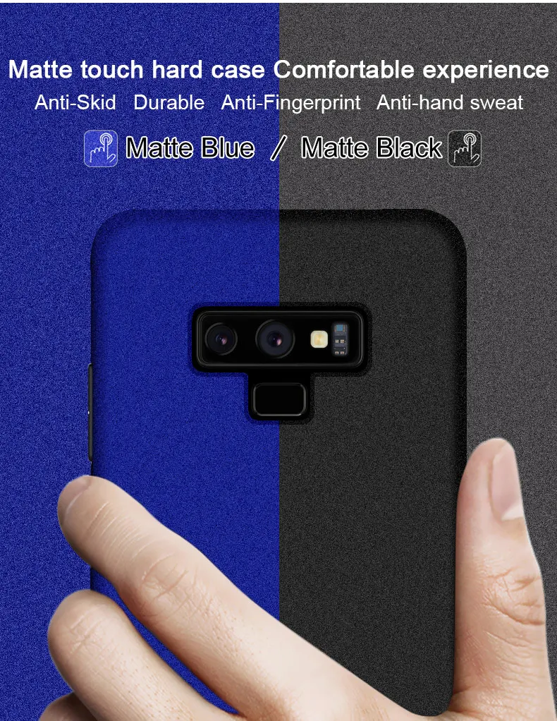 IMAK Для samsung Galaxy Note 9 8 матовый ковбойский зыбучий песок чехол+ кольцо держатель для SS Galaxy S8 S9 Plus S9+ задняя крышка