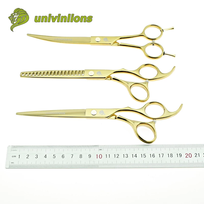7 &quotЗолотые изогнутые ножницы для груминга домашних животных стрижки собак и