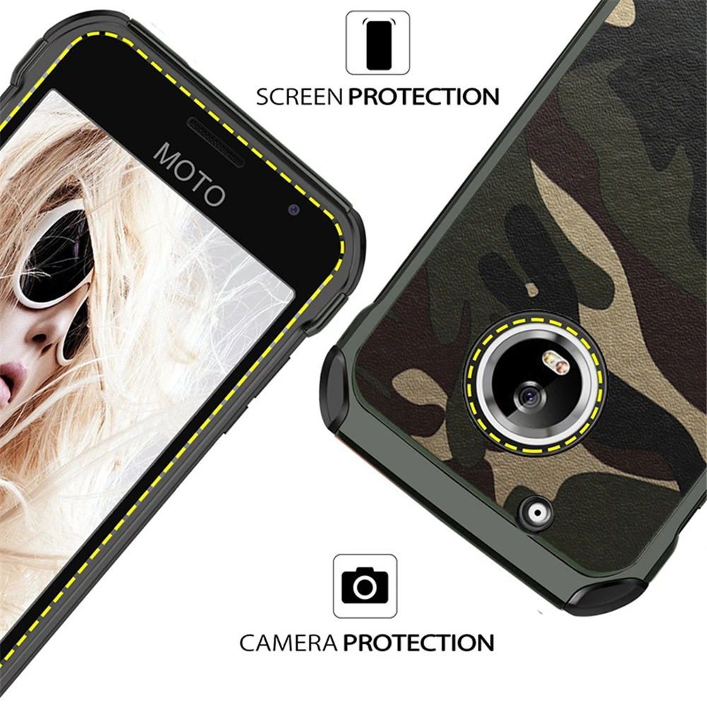 Для Motorola MOTO G6 G5 G4 G7 Plus G3 армейский Камуфляжный противоударный задний Чехол для MOTO E4 E5 Z2 Play Z2 Force защитный чехол