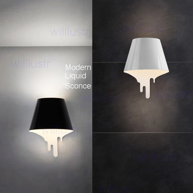 Жидкий настенный светильник пролитая краска бра для отеля ресторана кафе бара