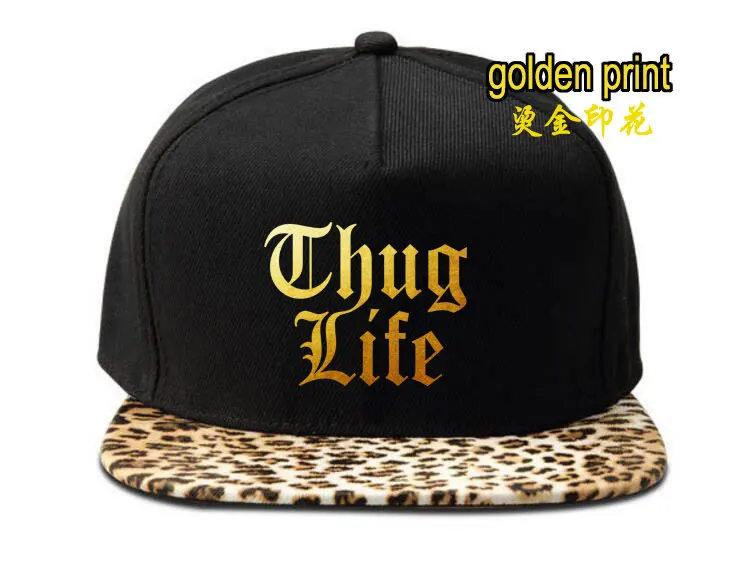 Мужская и женская кепка для мальчиков девочек thug life Золотая шляпа со