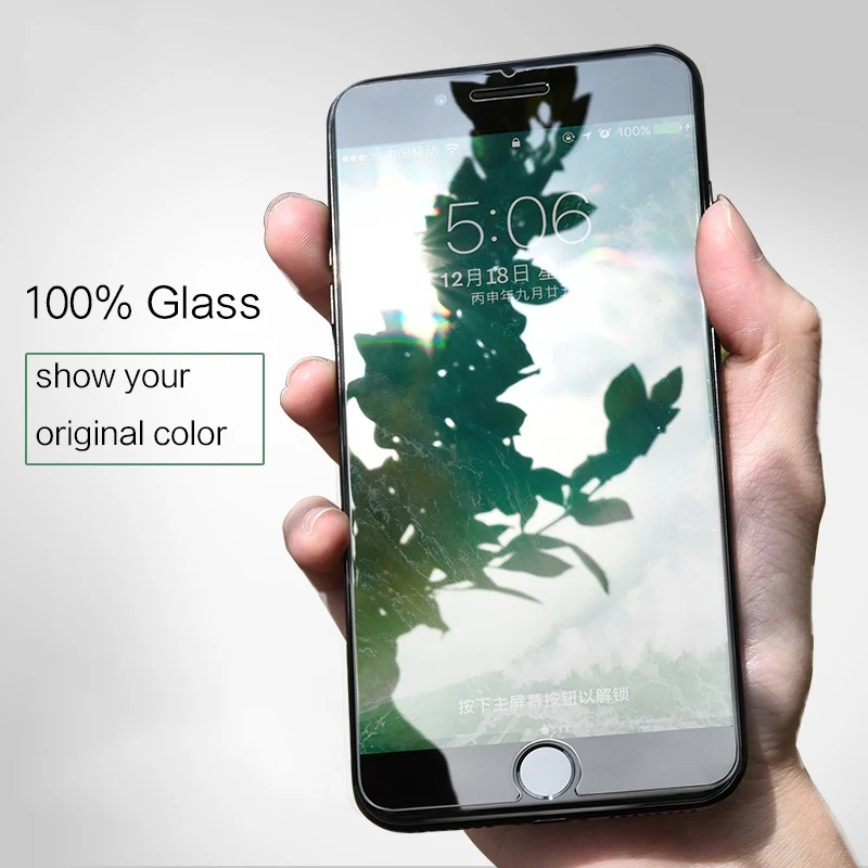2 шт. закаленное стекло для iPhone 6 6s plus 7 8 Plus ROCK анти синее высокопрозрачное Защитное