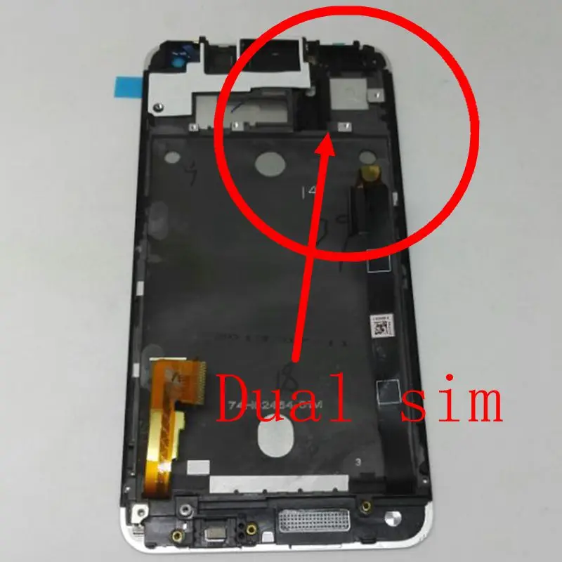 ЖК дисплей с дигитайзером сенсорного стекла и рамкой в сборе для Htc One M7 802D 802W