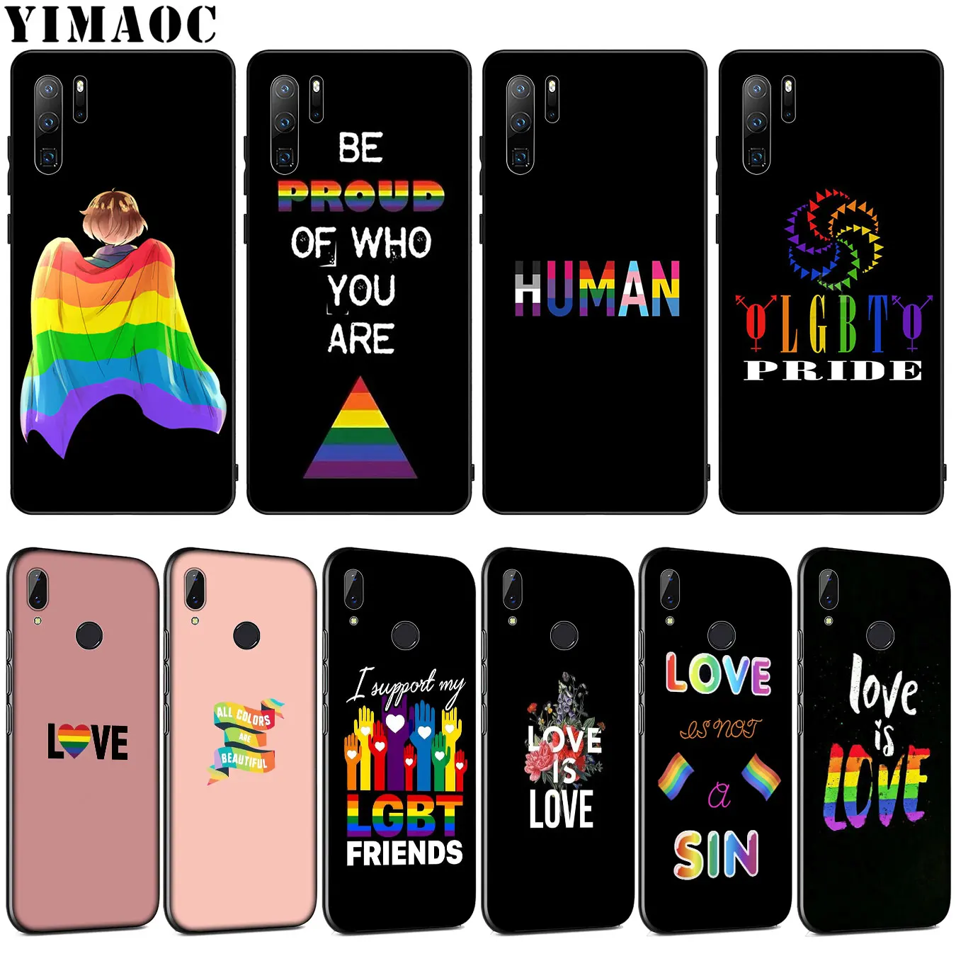 YIMAOC LGBTQ LGBT love is Love мягкий силиконовый чехол для Huawei P30 P20 Pro P10 P9 Lite Mini 2017 2016 черный P