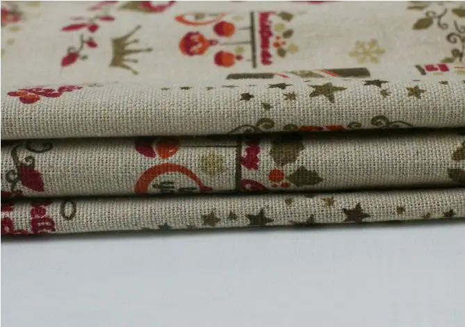 Льняная скатерть с рождественской темой и принтом северного оленя