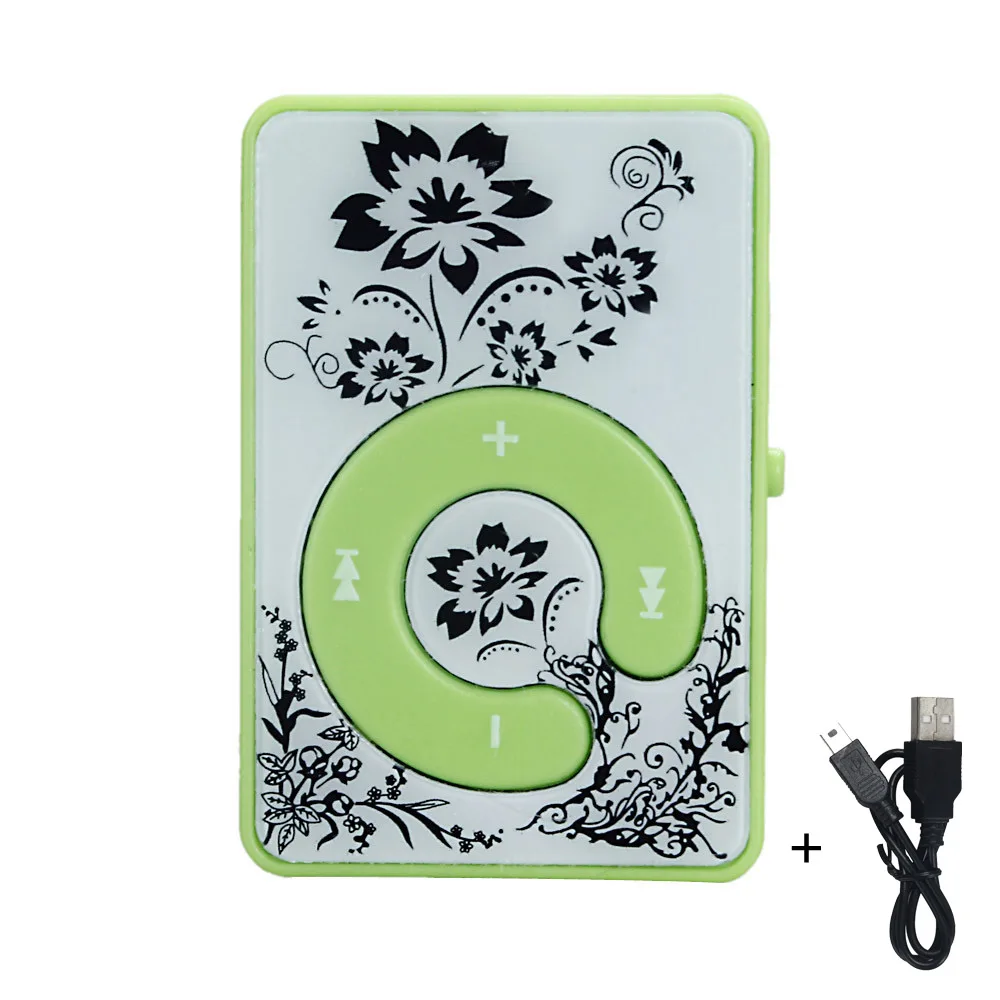 WINBOB Hifi мини клип цветочным узором MP3 плеер Media Поддержка Micro SD карты памяти с