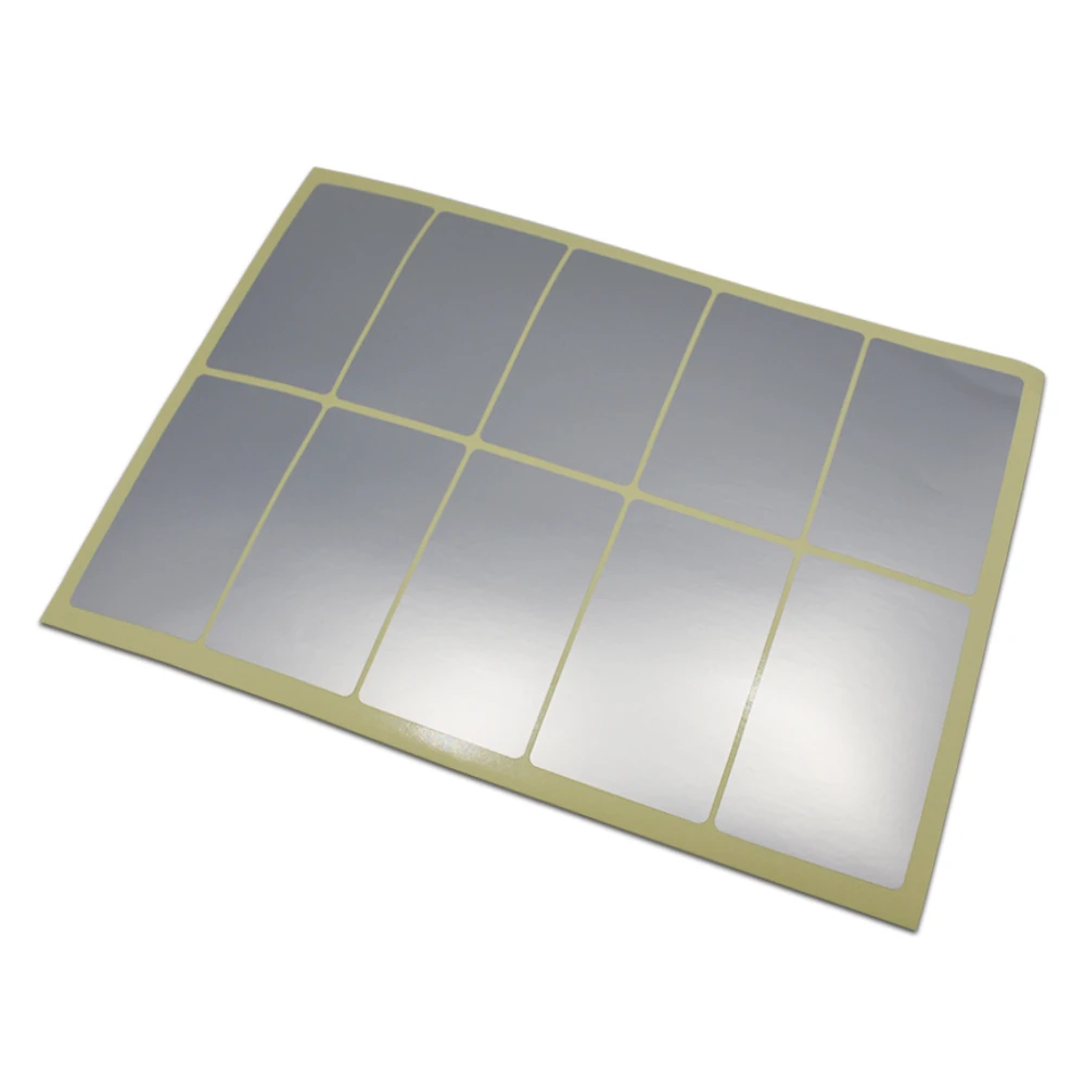 Самоклеющиеся термопереводные водонепроницаемые серебряные наклейки для