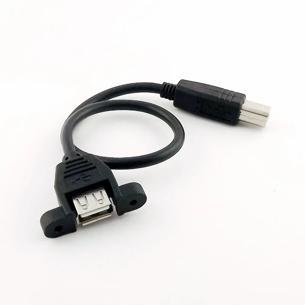 10 шт. Панельное крепление USB 2 0 A Мама к B папа коннектор для принтера кабель шнур 30