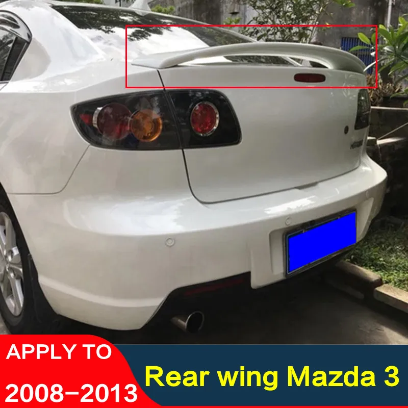 CEYUSOT для спойлера, крыла старой Mazda 3, материал ABS, комплект задних губ для багажника автомобиля 2008-2013 Mazda3, задние плавники, декоративные аксессуары CEYUSOT для спойлера, крыла старой Mazda 3, материал ABS, комплект задних губ для багажника автомобиля 2008-2013 Mazda3, задние плавники, декоративные аксессуары