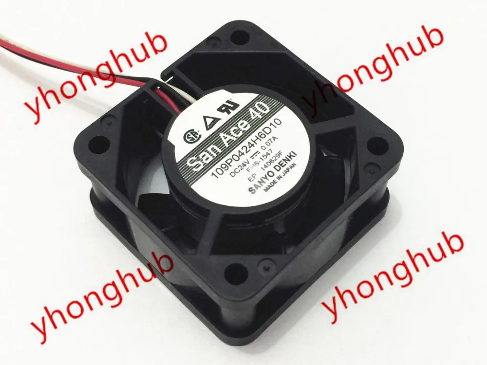 SANYO DENKI 109P0424H6D10 DC 24В 0.07A 3-проводной 40x40x20 мм вентилятор охлаждения сервера
