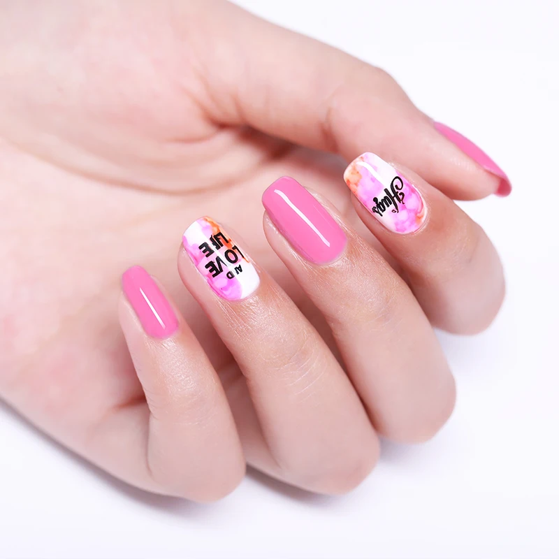BORN PRETTY 6ml Blossom Nail Polish Magic Blooming Effect Whiter Purple Flower Nail Art Varnish Manicure DIY Design