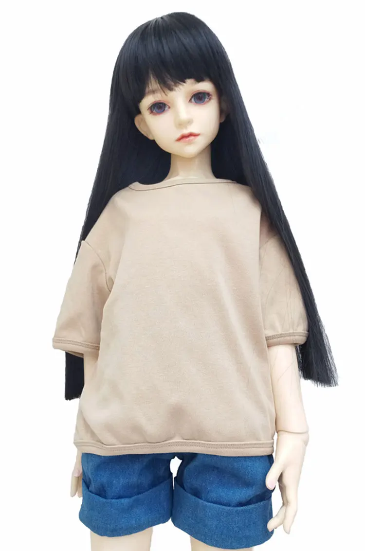 1 only T-shirt Кукла Одежда хлопок футболка платье аксессуары для 1/6 1/3 1/4 BJD пальто для куклы Подарки для детей - Цвет: 1 only T-shirt