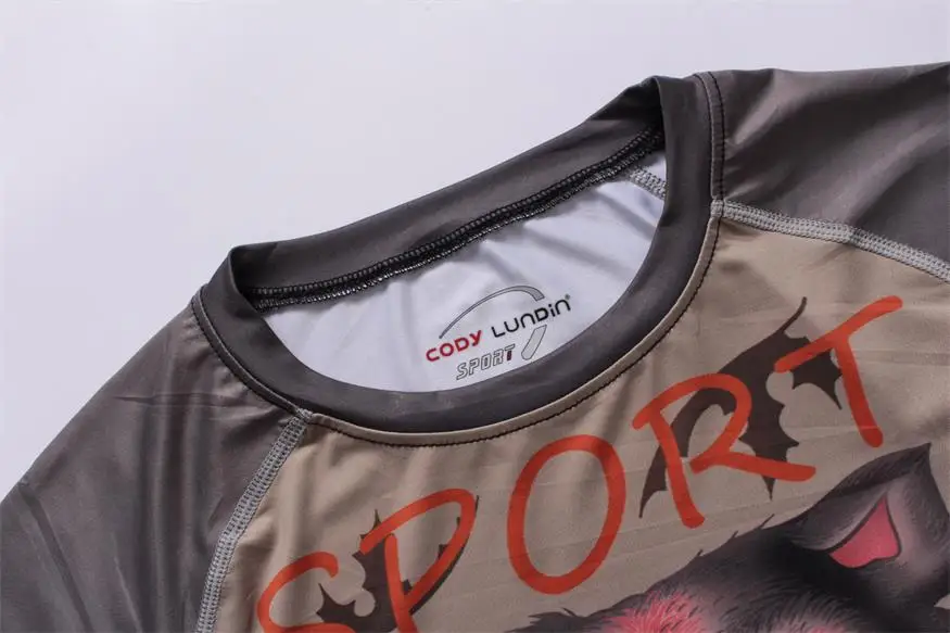 2018 Новинка 3D Рашгард брендовая одежда компрессионная рубашка быстросохнущая для