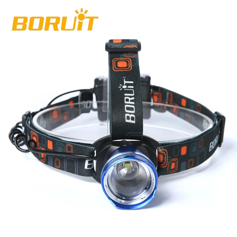 Boruit 2000LM XM L T6 LED 3xAA масштабируемый налобный фонарь Головной фонарик Кемпинг