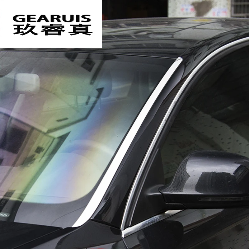 Стайлинг автомобиля боковая крышка юбки наклейка на крышу из нержавеющей стали