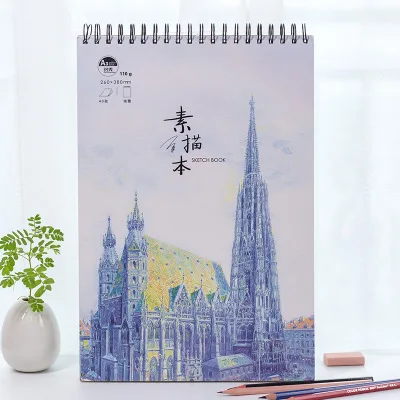 Простой блокнот бумажный блокнот пустой дневник Sketchbook Art A4 блокнот Sketchbook Artiste Papier для рисования школьные принадлежности - Цвет: 11