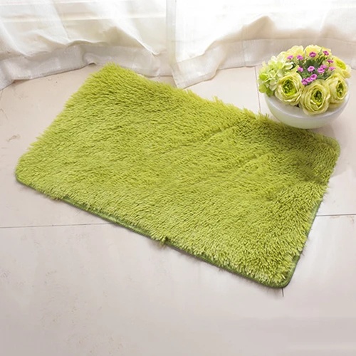 Мягкий Противоскользящий коврик карамельного цвета ворсистый Flokati напольный для