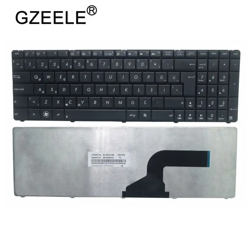 

GZEELE Laptop Keyboard Replacement Turkey TU TR Keyboard For Asus X52 X53 X53E-XR2 X53S X53SJ X53T X54 X54C X54H BLACK