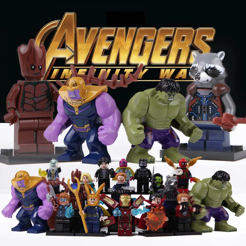 Marvel серии LEGOINGLS Рисунок супер герой мстители стражи Галактики Тор яд Железный