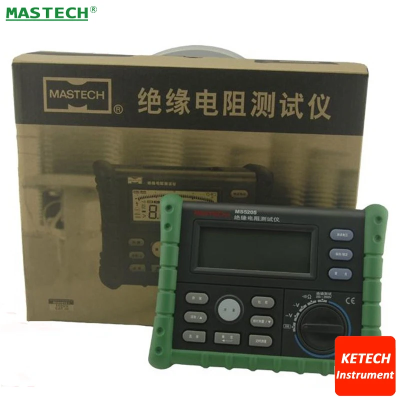 MegOhm метр Megameter 2500 В цифровой измеритель сопротивления Mastech MS5205|digital insulation