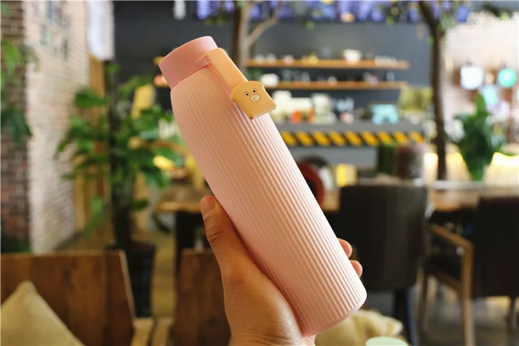 GFHGSD дети Infusers высокая термостойкость стекло спортивные бутылки для воды портативный с набор из силикона посуда для напитков, бутылки для воды