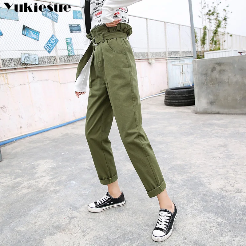 Летние шаровары с высокой талией для женщин повседневные свободные белые