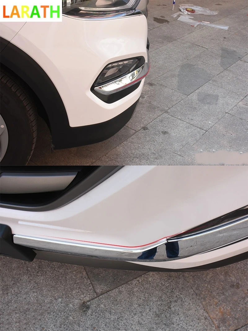 Для Hyundai TUCSON 2015 2016 ABS Chrome переднего бампера углу Защитная крышка отделка внешней