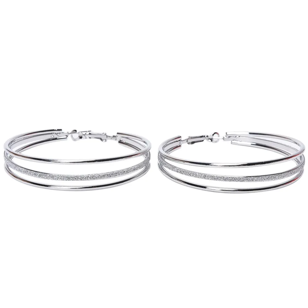 Большое мульти кольцо серьги круг Мода Кристалл Сплав глазурь уха Brincos Bijoux