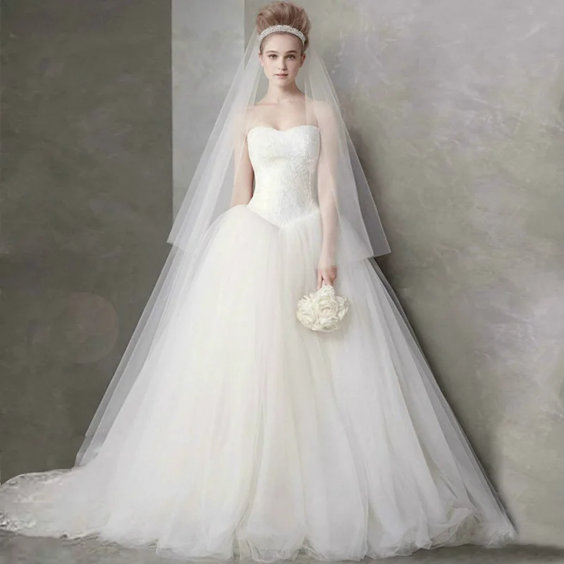 SIJANE Vestido de noiva Simples свадебное платье с кружевами на заказ бальное открытыми