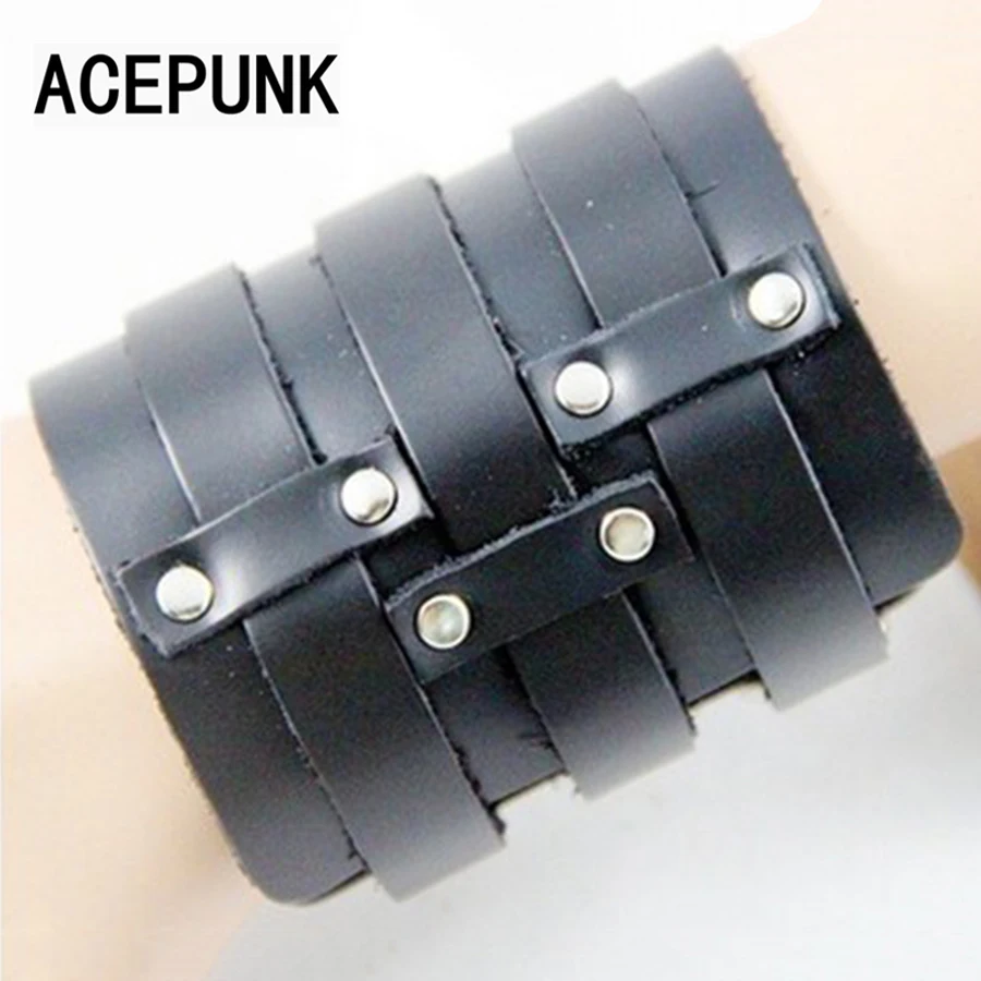 Новинка 2019 кожаный браслет с пряжкой в стиле панк-рок заклепками Pulseira Masculina |