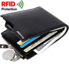 Baborry твердый RFID-защита мужской кожаный кошелек съемный блокирующий держатель для карт для мужчин кошелек с карманом для монет
