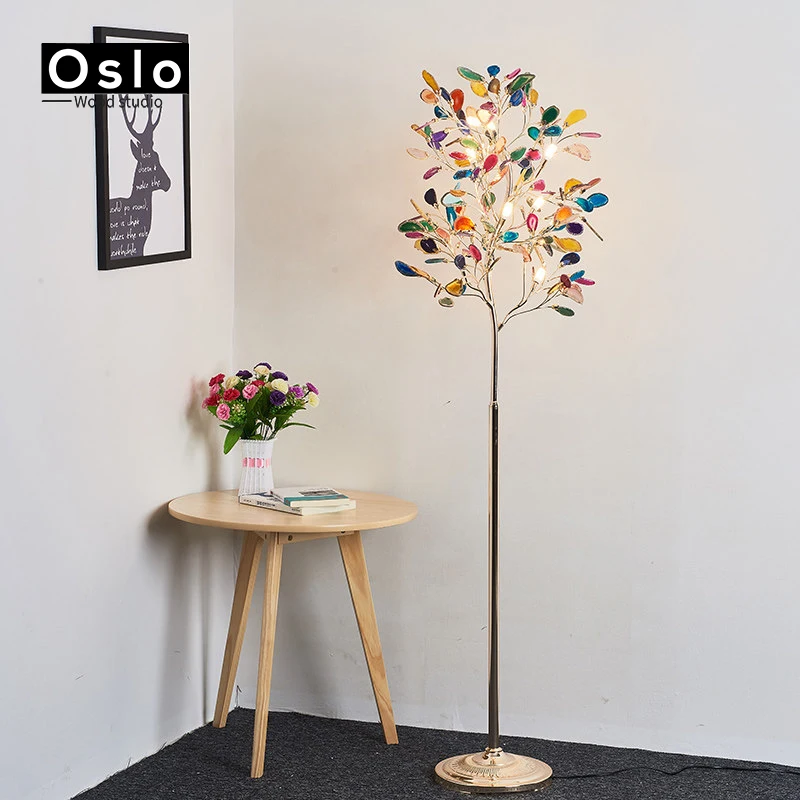 Светодиодная креативная Агатовая настольная лампа в современном