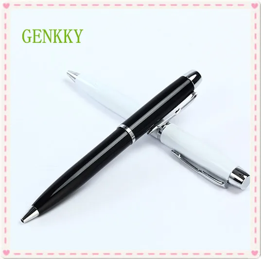GENKKY 2107 Новое поступление вращающаяся металлическая шариковая ручка из нержавеющей стали шариковая ручка стальной бар масляная ручка офисные принадлежности ручка