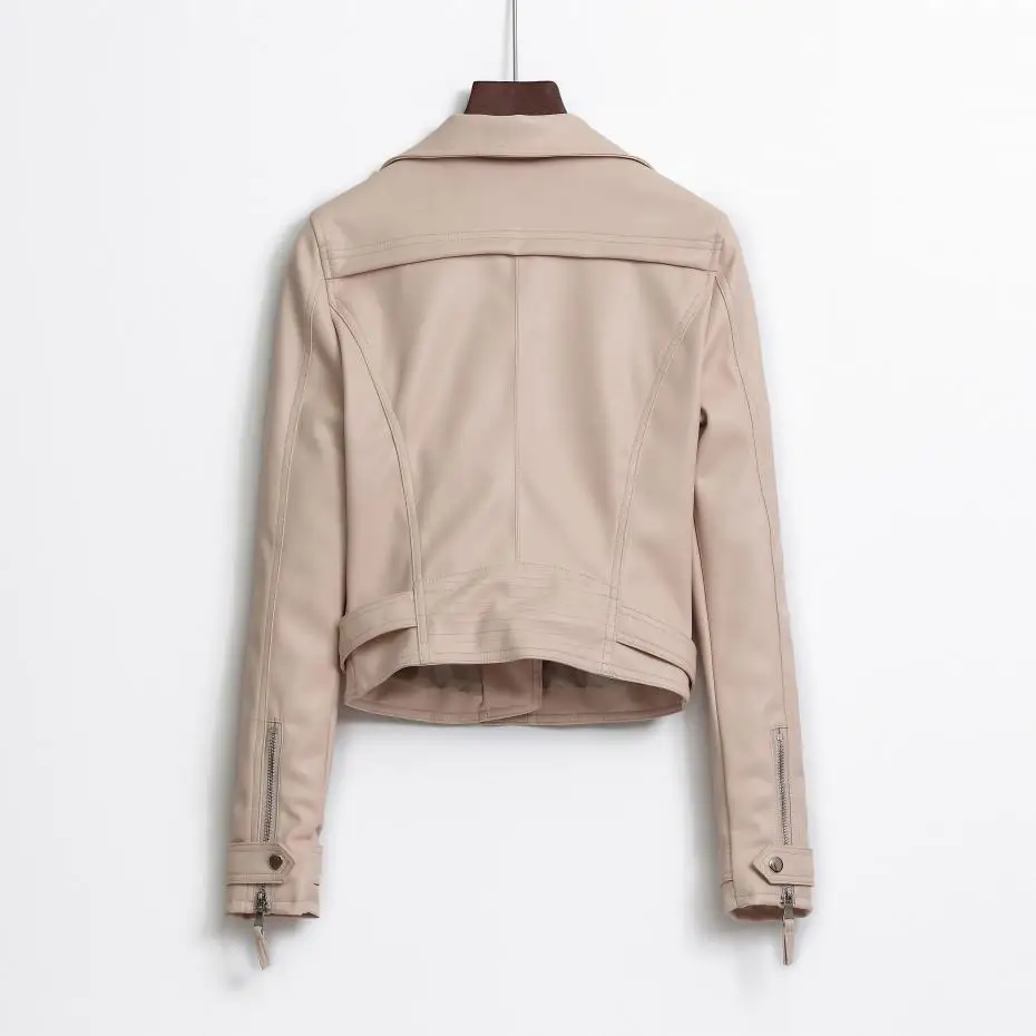 Fitaylor осенний Черный Кожаный Тренч женская тонкая куртка из искусственной кожи