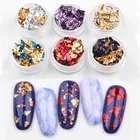 Двухсторонняя Золотая фольга 6 цветов, жестяная Фольга для дизайна ногтей, наклейка, украшение, блестящая Фольга для ногтей, наклейка